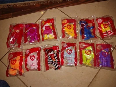 2004 McDonald’s 25th anniversary Complete Set Of 12 Teenie Beanie Babies sealed - Image 1 of 2