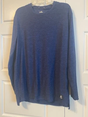 Rugby University Men’s Long Sleeve Shirt Navy Blue Black Sz Small Side Slit READ - Image 1 of 4