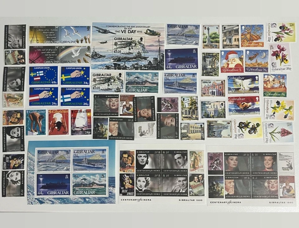 GIBRALTAR 1995 COMPLETE YEAR SET - STAMPS MINT MNH - 51 STAMPS & 4 BLOCKS - Image 1 of 1