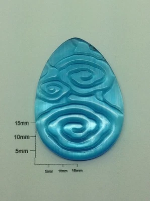 Cristal de ágata azul natural anhelado en forma de pera Foto 1 de 4