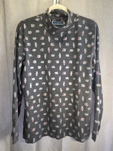 Karen Scott Gray Pilar Bear Long Sleeve Tshirt Sz XL - Picture 1 of 5