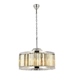 Urban Classic Chelsea 8-Light Metal Royal Cut Chandelier in Polished Nickel - Picture 1 of 3