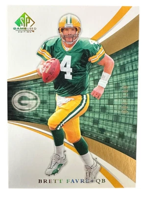 2004 SP Game Used Edition Gold 083/100 Brett Favre #35 HOF RARE SSP Packers - Image 1 of 3