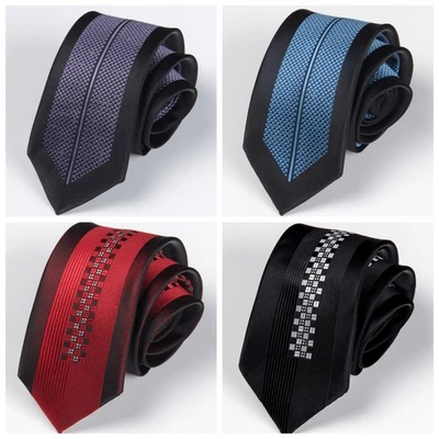 Quality New Men's Necktie Modern Satin Tie Business Gentleman with Gift Box - Image 1 of 2