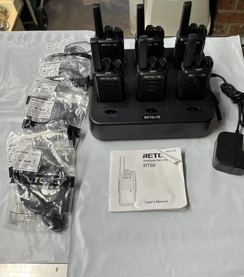 Retevis RT68 Business Two Way Radio 6 pack + Multi Unit Charger - Image 1 of 4