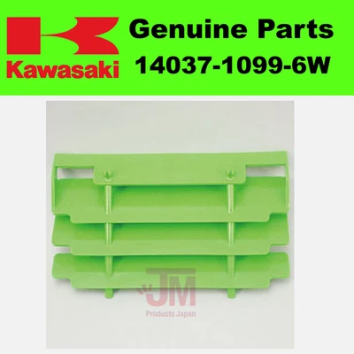Kawasaki Radiator Shrouds Guard KX125 KX250 KX500 KDX250 Genuine 14037-1099-6W - Image 1 of 2