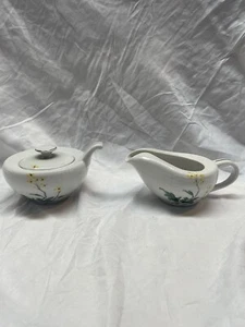 Vintage Valmont China Made In Japan Lake Blossom Pattern Sugar and Creamer Set - Picture 1 of 8