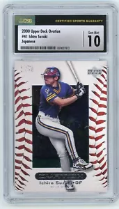 2000 Upper Deck Ovation Japanese #41 Ichiro Suzuki CSG 10 Gem Mint Blue Wave - Picture 1 of 2