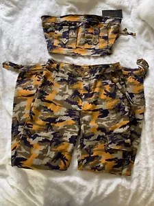 Forever21 Women’s Size L Camo Pants/Crop Top NWT 2 Piece - Picture 1 of 11