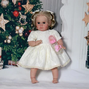 21in Reborn Baby Dolls Vinyl Silicone Realistic Newborn Toddler Girl Doll Gifts - Picture 1 of 7
