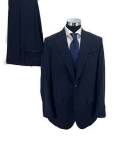 Traje de hombre a medida 2 botones azul 100% lana forrada drop 4 Hecho en Italia - Imagen 1 de 1
