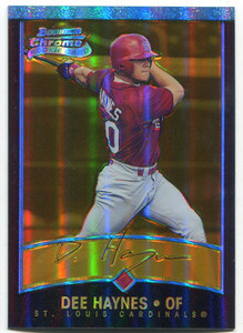 2001 (CARDINALS) Bowman Chrome Gold Refractors #150 Dee Haynes /99