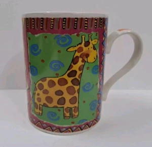 VINTAGE ASHDALE POTTER MUG JUNGLE FUN 1980'S GIRAFFE & ZEBRA DESIGN CERAMIC CUP - Bild 1 von 5