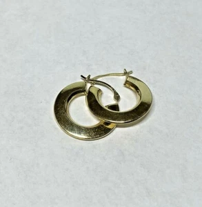14 Karat Yellow Gold High Polished Hoops - Picture 1 of 7