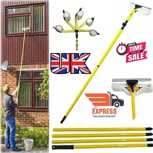 Professional window squeegee kit with 350cm extendable pole indoor outdoor use - Picture 1 of 5