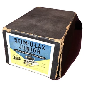 Circa 1950 Oster Stim-U-Lax Junior Model 4 Home Massage Instrument Original Box - Picture 1 of 11