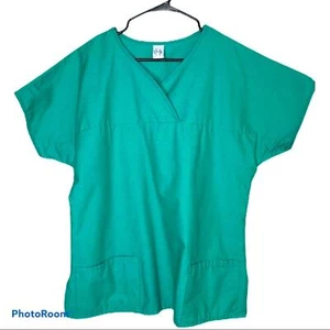 Medline Unisex green Scrub Top - Large - Picture 1 of 4