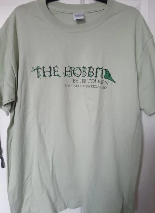 Camiseta De Colección Y2K EL HOBBIT PLAY Rara JRR TOLKIEN Cast Grande Foto 1 de 4