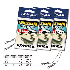 2 or 4 or 8pcs Tungsten Wolfram Fishing Trace Pike Leader Perch Lure Fishing LRF - Picture 1 of 17