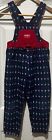 Vintage USA Oshkosh B’Gosh Girls Overalls Blue Red Denim Floral  Vestbak Size 5