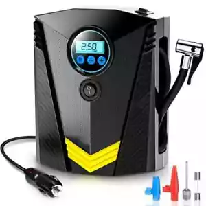 Gonfiatore Pneumatici Compressore Aria, Pompa Aria Portatile 12V DC con Pressione Digitale - Foto 1 di 9