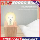 Solid Wood Table Lamp Base E27 220V Wooden Light Holder w/Switch Line (G)