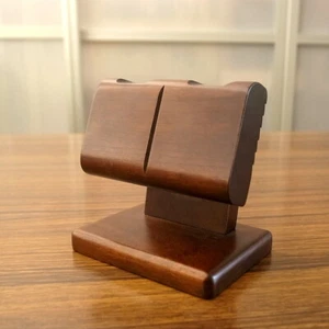 Toyooka Craft Holz Uhrenständer Zwei Uhren Typ Handwerkerarbeit SC91 - Bild 1 von 7