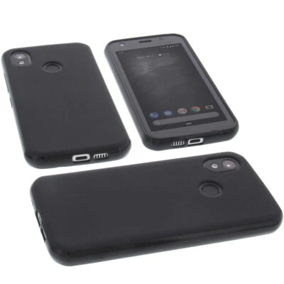 Case for CAT S52 protective mobile bag TPU bumper case black - Image 1 of 4