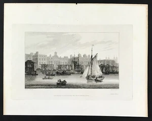 London Custom House di W B Cooke stampa antica incisa originale 1809 - Foto 1 di 2