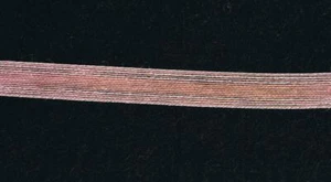 Pink Jute Stitched Ribbon 25mm (25 metre roll) - Picture 1 of 1