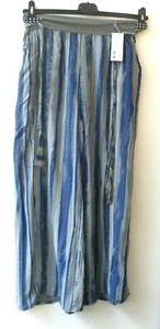 PANTALONI LEGGERI A RIGHE VERDI E BLU _ TAGLIA UNICA COMODA - Foto 1 di 1