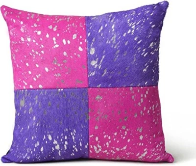 MOUSM 100% Real Hair-on Leather Super Stretch Decorative Throw Cushion Cover - Image 1 of 4