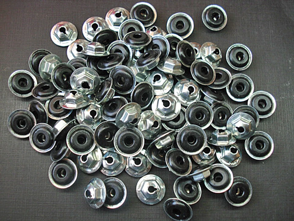 100 piezas 10-24 molduras molduras clip tuercas con sellador de neopreno Ford Lincoln Mercury Foto 1 de 1