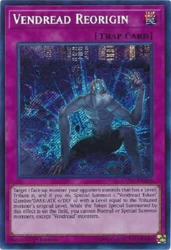 VENDREAD ORIGIN (COTD-EN085) - YuGiOh Secret Rare 1st Ed. Trap - Image 1 of 1