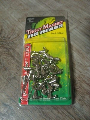 25 件装 Leland's 鳟鱼磁铁夹头鱼饵 1/64 盎司 8 码鱼钩-镍 — 第 1/4 张图片