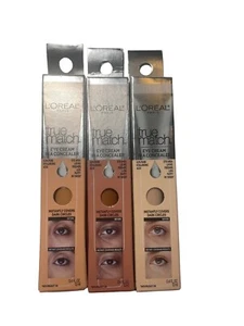 L'oreal True Match Eye Cream In a Concealer 24 Hr. Medium 0.4 oz NIB LOT OF 3 - Picture 1 of 7