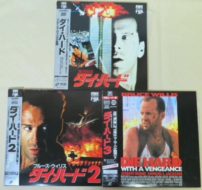 Die Hard 1 2 3 LD Laserdisc Bruce Willis movie 3 laser disc 2discs Japan special - Image 1 of 4