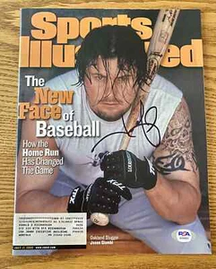 Jason Giambi Signed 2000 Sports Illustrated Magazine (PSA COA) - A - Picture 1 of 1