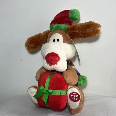 Flapping Ears Hound Dog Singing Dancing Christmas Plush Battery Operated Toy 13” - Image 1 of 4