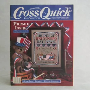 Cross Quick Magazine Premier Issue August September 1988 Stitch Patterns Sampler - Picture 1 of 5