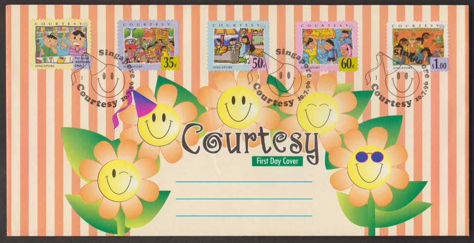 (SF201M)MALAYSIA SINGAPORE 1996 GREETING-YOUTH & COURTESY BOOKLET FDC CAT RM 20 - Image 1 of 1