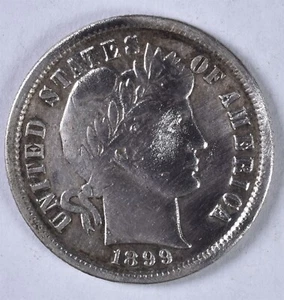 1899 Barber Silver Dime - Picture 1 of 2