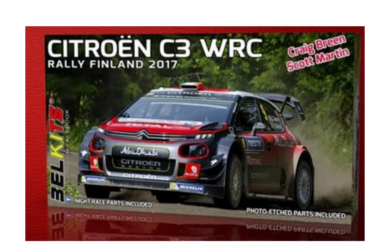 BELKITS CAR BEL 018 CITROEN C3 WRC  FINLANDIA RALLY 2017  1/24 SCALE KIT - Immagine 1 di 1