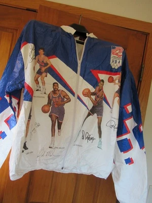 Vintage Tyvek  KELLOGGS USA Olympic Dream Team 1992 Basketball Jacket Lg 42-44 - Image 1 of 4