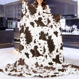 Soft Cow Print Blanket - Western Room Decor Cow Gifts for Women Girls Soft So... - Picture 1 of 7