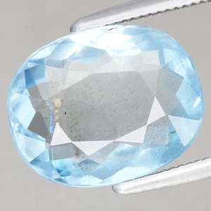 3,16 quilates 10x9 mm ovalado natural sin calefacción azul brasileño Santamaría aguamarina berilo - Imagen 1 de 4