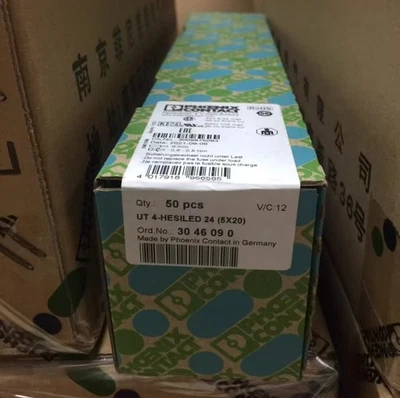 50PCS Phoenix Contact 3046090 fuse terminal block UT 4-HESILED 24 (5X20) - Image 1 of 2