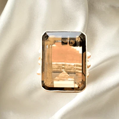 Smoky Quartz Gemstone 925 Sterling Silver Gifts for Her Ring Jewelry All Size - Image 1 of 4