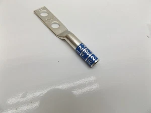 (50) Izzy i62-14 Copper Lugs #6 Stranded With 2 Holes 1/4" Crimp Die Blue New!!! - Picture 1 of 3