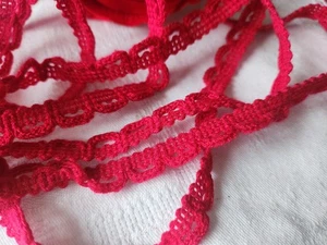 Braid Vintage Dentemme Red 5 Meters On 1 CM A5 - Picture 1 of 3